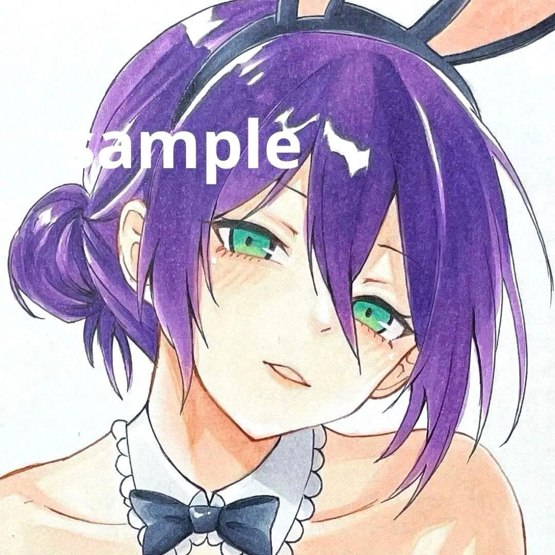 K*様 チェンソーマン レゼ 手描きイラスト ファンアート アナログ