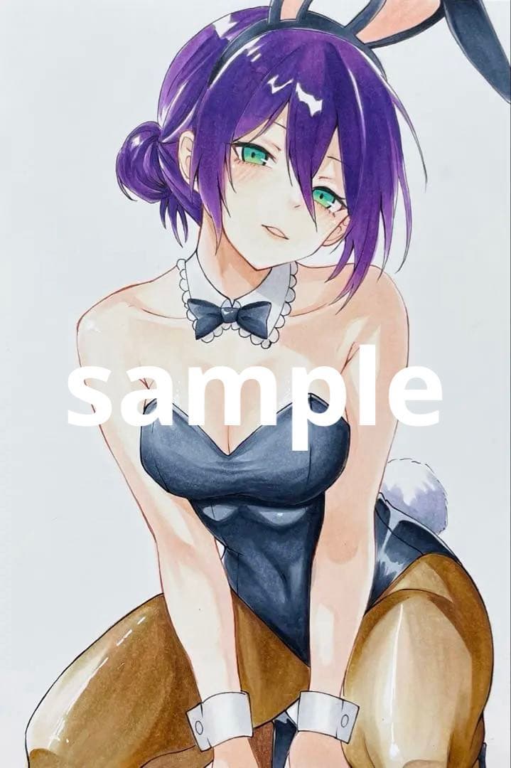 K*様 チェンソーマン レゼ 手描きイラスト ファンアート アナログ