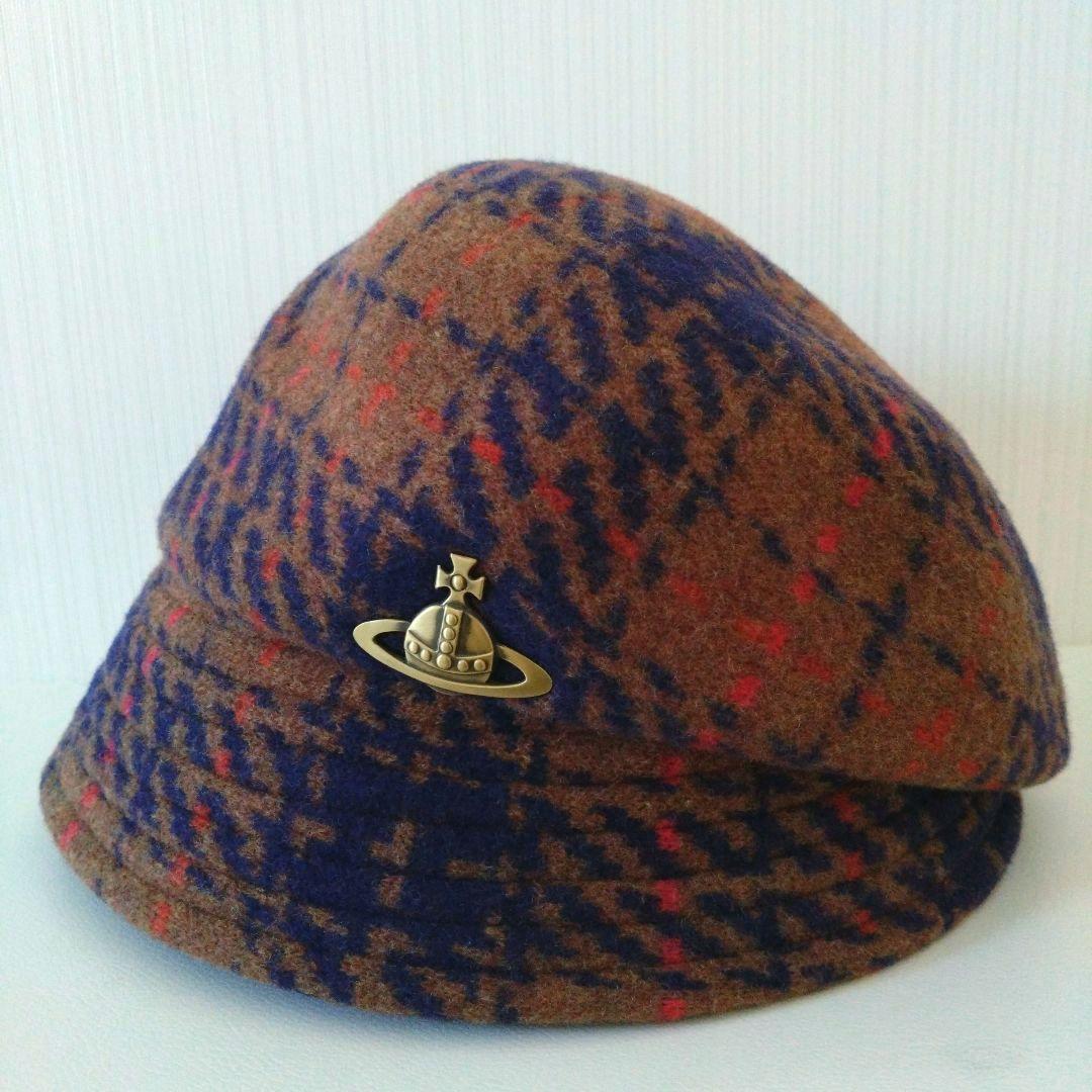 ヴィヴィアンウエストウッド ウール チェック 帽子 - メルカリ