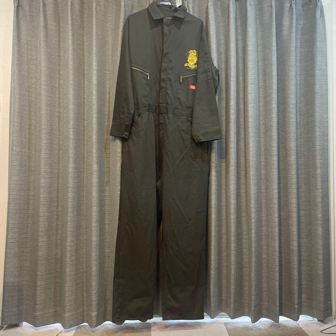 Dickies Rat Fink カバーオール・つなぎ ダークグリーン Dickies Rat Fink カバーオール・つなぎ ダークグリーン