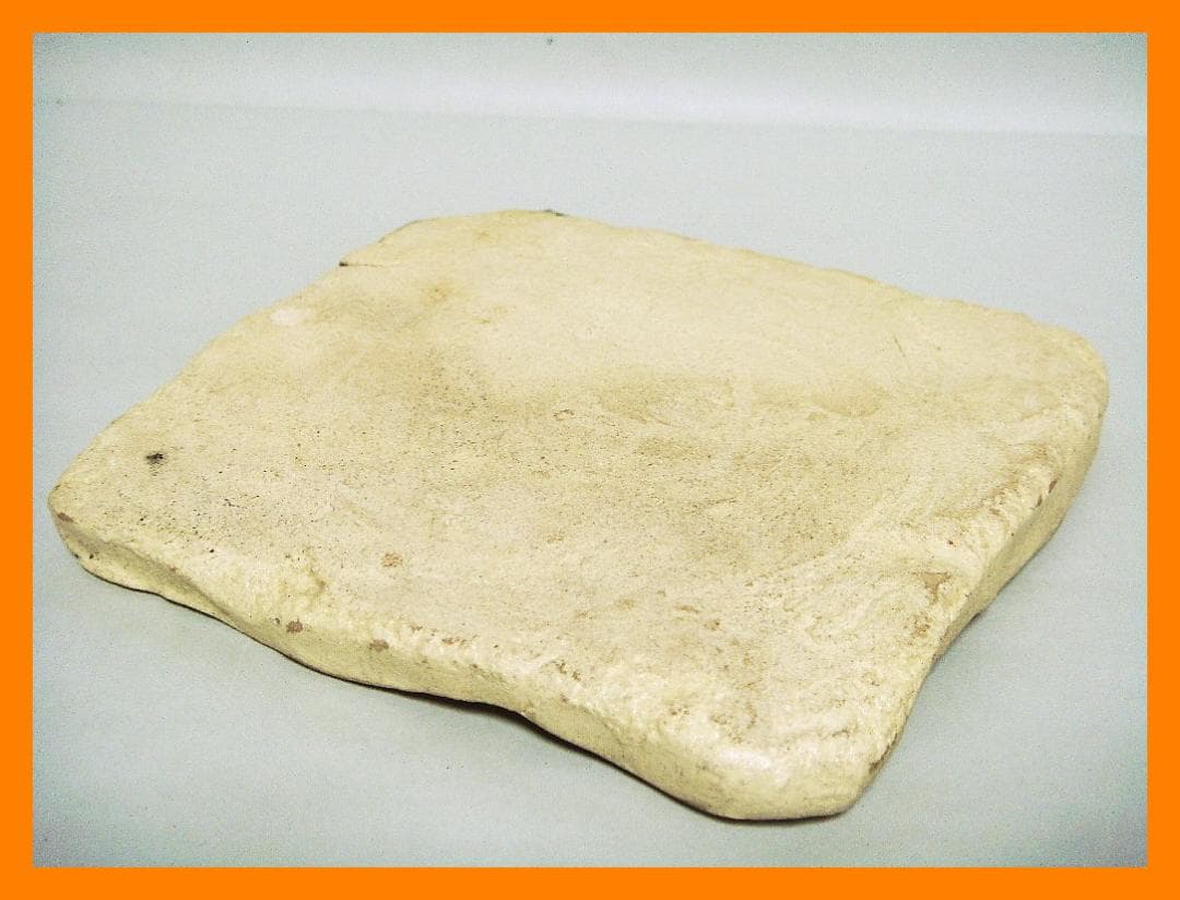 889『織部 蟹 角形 陶板皿』ロ /骨董品 古美術 アンティーク 古玩