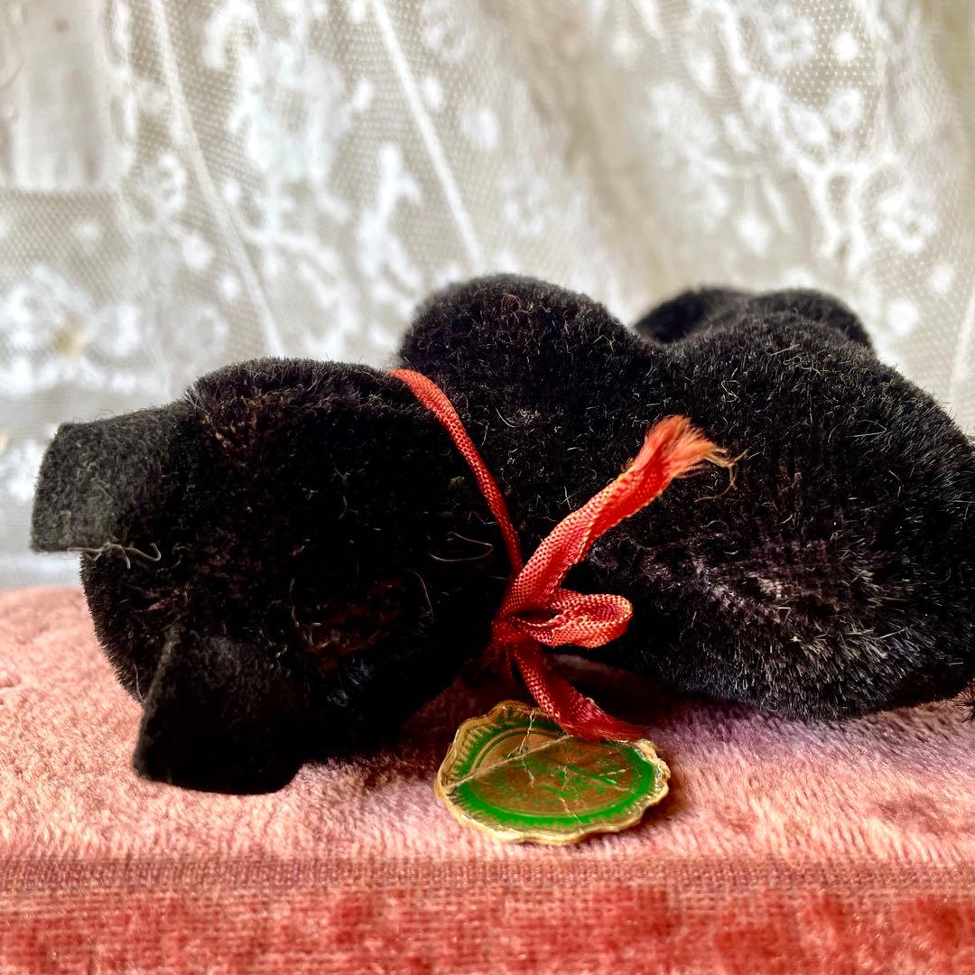 ハーマン黒猫ぬいぐるみ ドイツヴィンテージHERMANN 検フランス