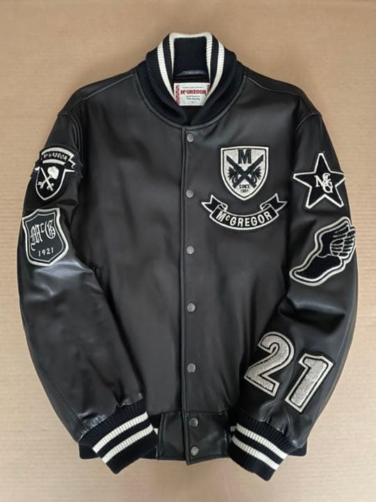 スタジャン レザージャケット ラム革 McGREGOR マクレガー - メルカリ