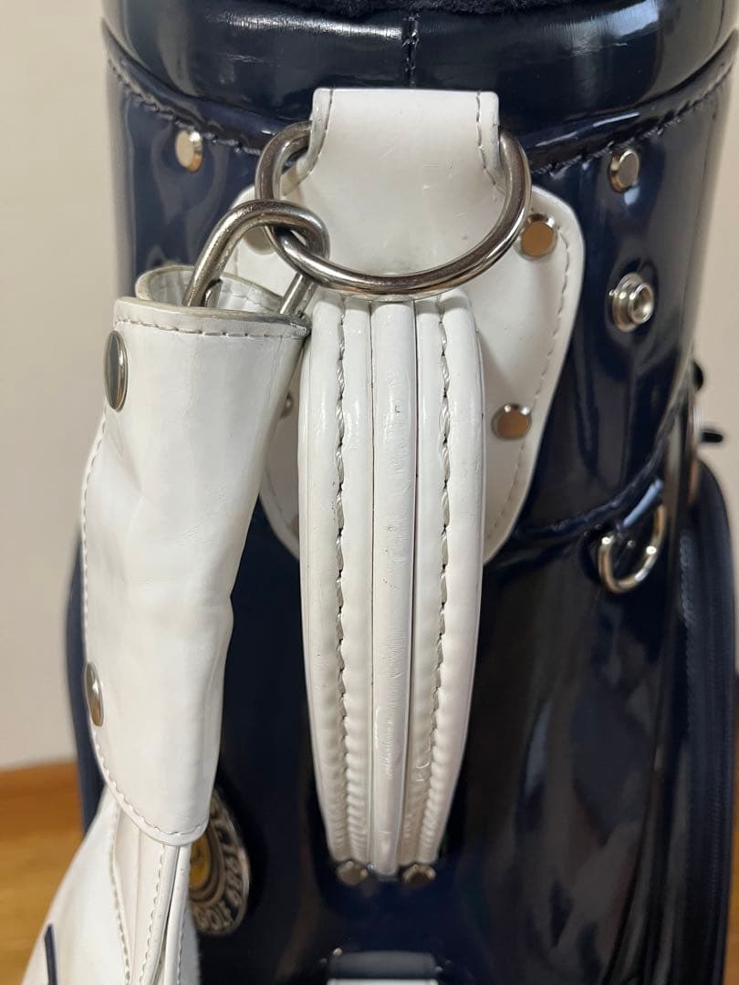 パーリーゲイツエナメルキャディバッグ【ネイビー】 - メルカリ