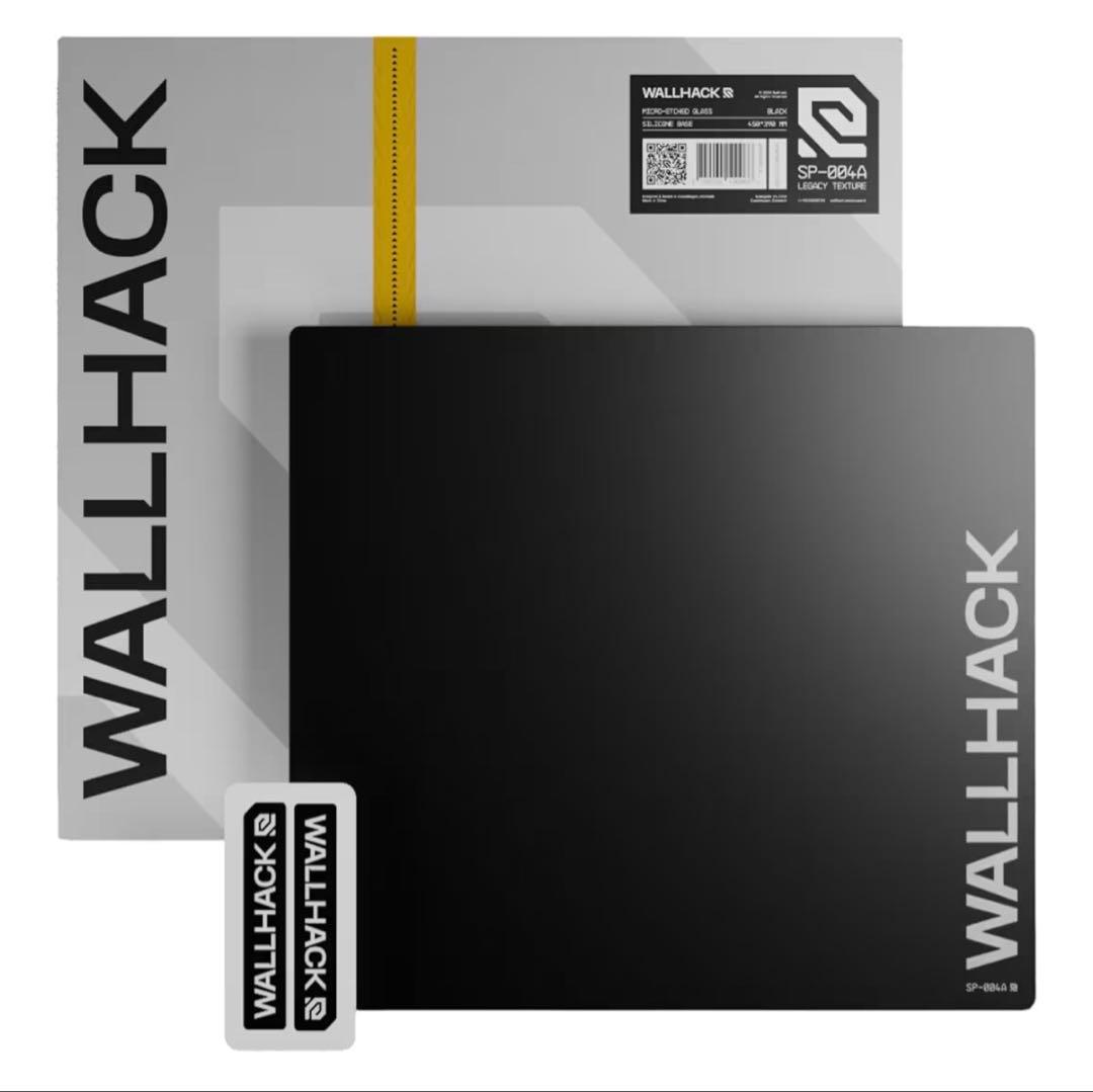 【中】WALLHACK SP-004A ガラスゲーミングマウスパッド SP-004A Black Glass Gaming Mousepad | Wallhack