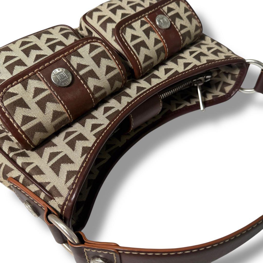 《激レア》マイケルコース ワンショルダー バック キャンバス レザー フラップ