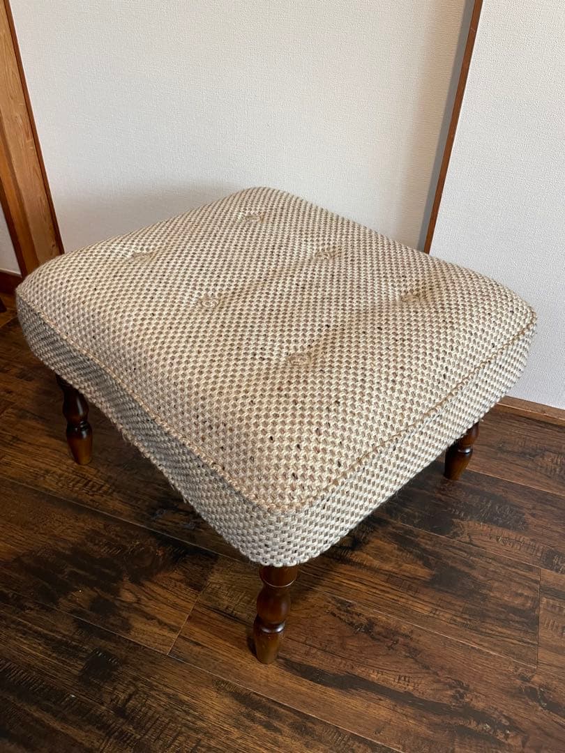 希少 オールド カリモク オットマン カリモク60 ヴィンテージ カリモク60 / karimoku60 オットマン モケットグリーン スツール