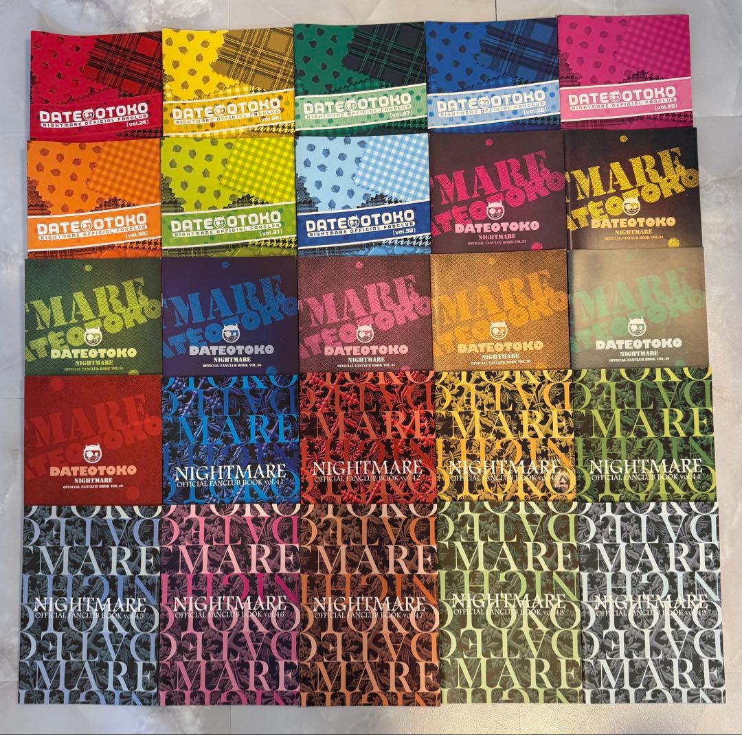 NIGHTMARE FC会報 DATEOTOKOvol.25〜49/25冊セット ナイトメア FC会報 vol.28~35 伊達漢会員限定グッズ 写真付き - メルカリ