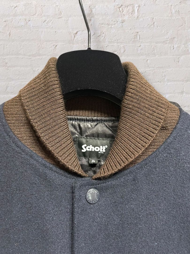 Schott N.Y.C. スクーカム レザースタジャン XL 刺繍 美品 - メルカリ
