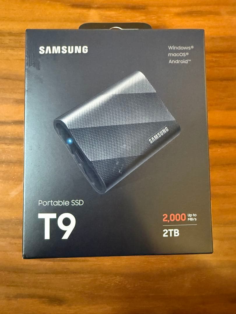 Samsung T9 2TB 外付けSSD USB3.2 Gen2×2 Amazon | Samsung T9 2TB 外付けSSD USB3.2 Gen2×2 最大2,000MB/秒