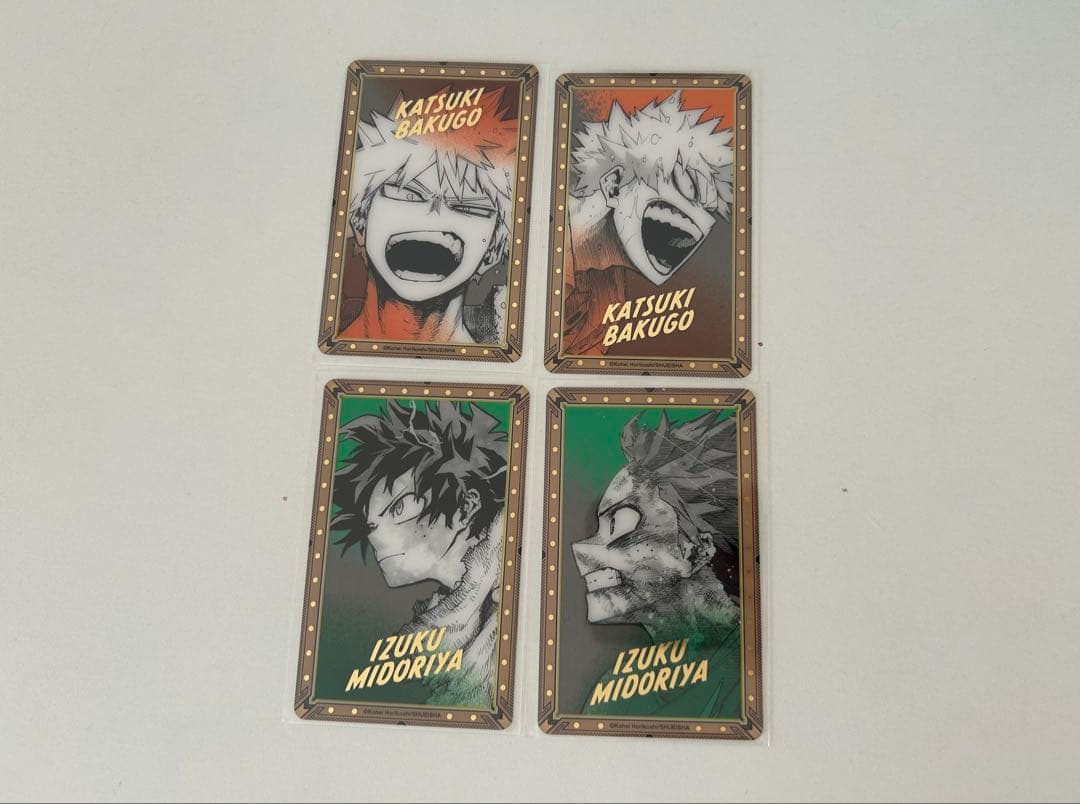 即日発送】原画展 箔押しクリアカードコレクション 緑谷出久 爆豪勝己