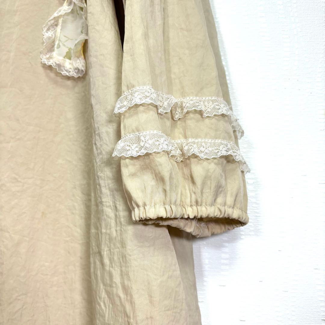 お値下げ中】さえら Akiakane ゴージャスなフリルお花飾り ドレス割烹着