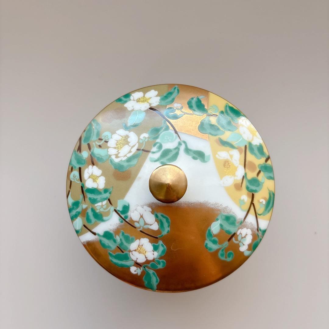 希少　高級煎茶茶碗コレクション　桜庭春来　建仁寺　ちゃ　蓋付 湯呑　歳時記　椿