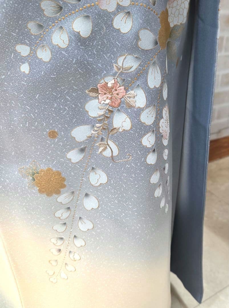 スワトウ刺繍、辻ケ花文様訪問着4点フルセット、着物、袋帯、帯締め