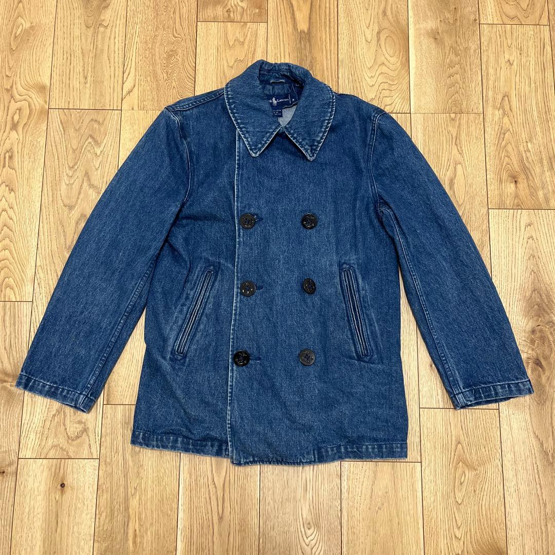 90s ラルフローレン　Pコート　デニム 90's Ralph lauren denim P coat ラルフローレン Pコート | CROUT SAKAE