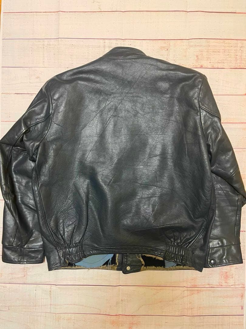 最終値下】60s オールレザースタジャン バーシティジャケット - メルカリ