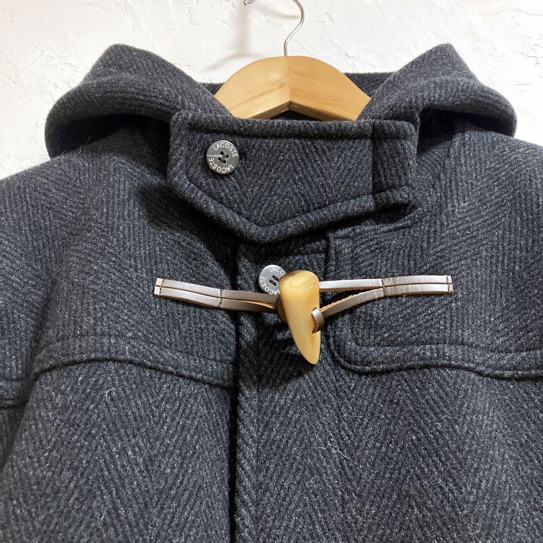 ラコステ ヘリンボーン ダッフルコート フード グレー L - メルカリ