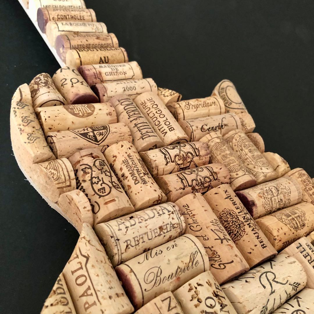 ワインコルク コルクアート エレキギター ハンドメイド インテリア