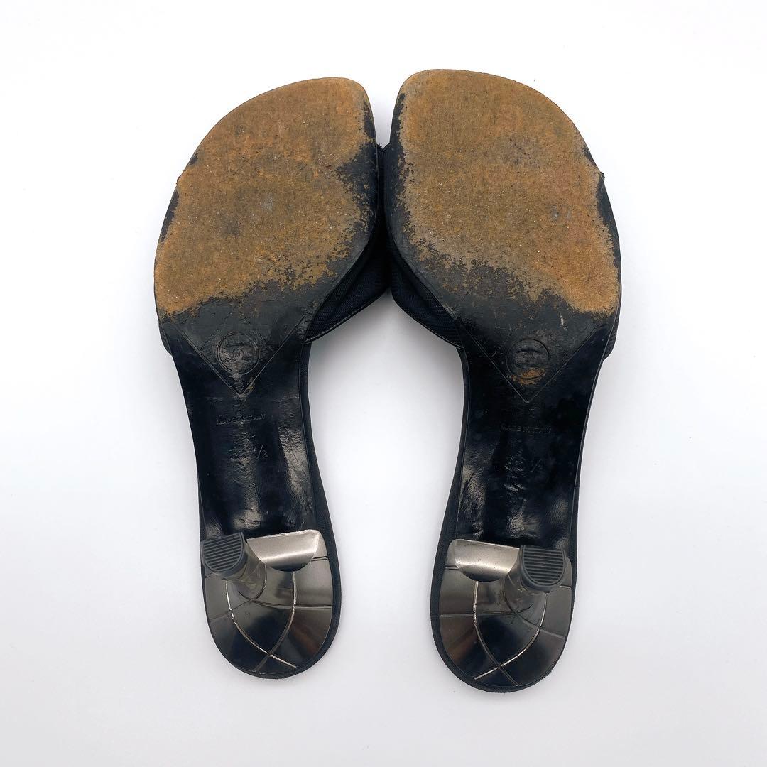 CHANEL シャネル ニュートラベルライン ココマーク ミュール 23.5cm