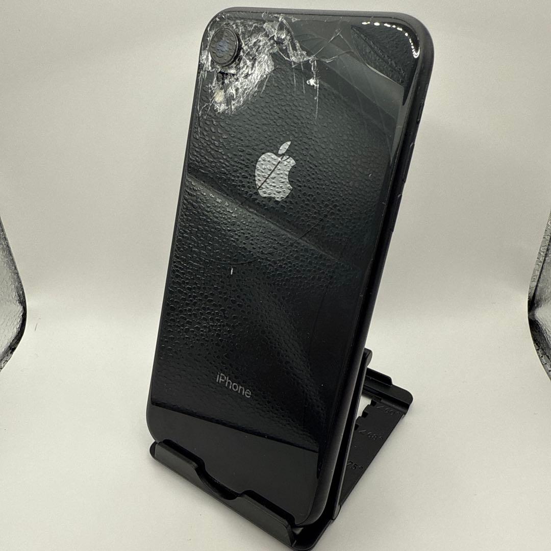 iPhoneXR ブラック ジャンク 画面割れ 変形 - メルカリ