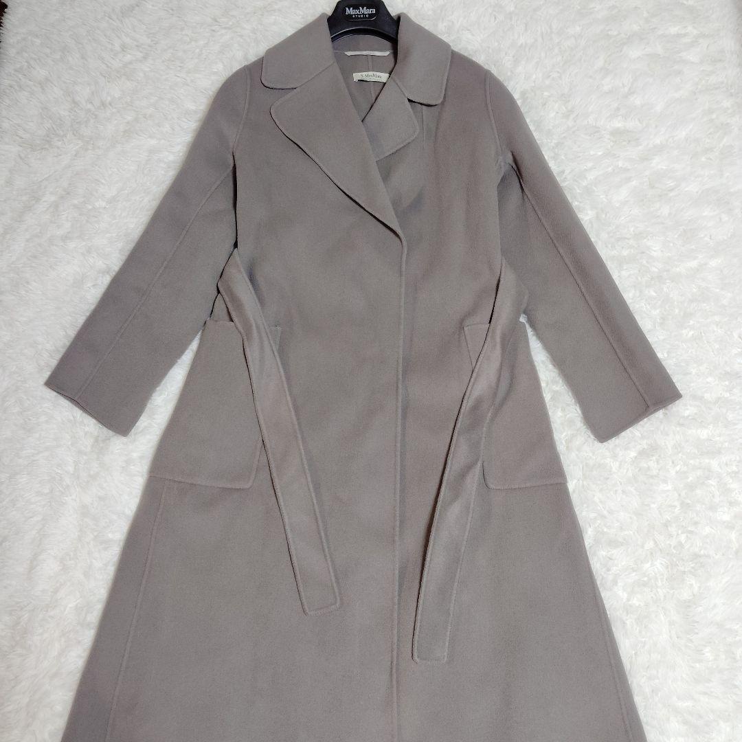 美品 マックスマーラ クチートアマーノ ダブルフェイス 40 グレー L