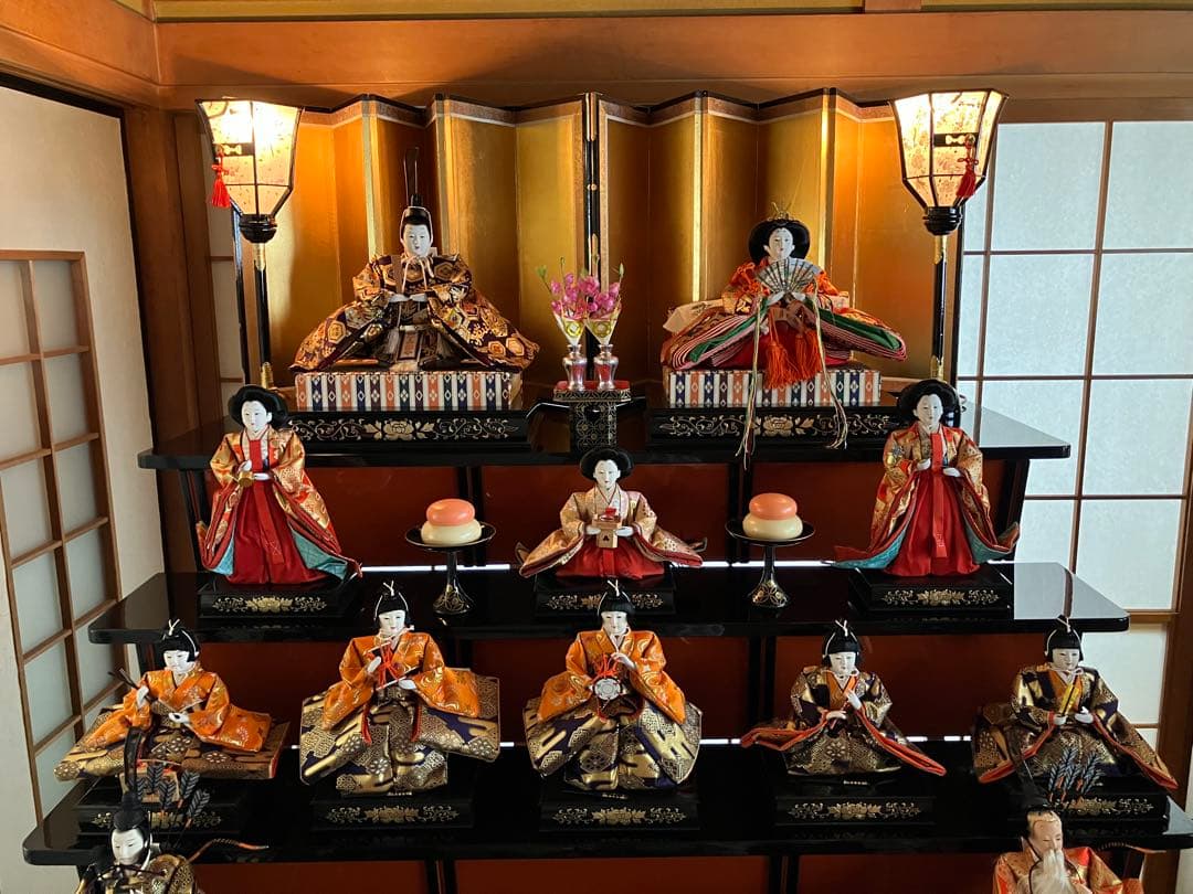 ①高級雛人形 7段40号 木製黒塗り 【①②③同時購入限定】 雛人形 |