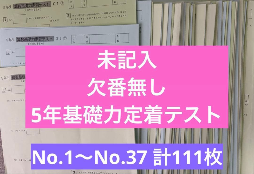 SAPIXサピックス 算数基礎力定着テスト 5年 - メルカリ