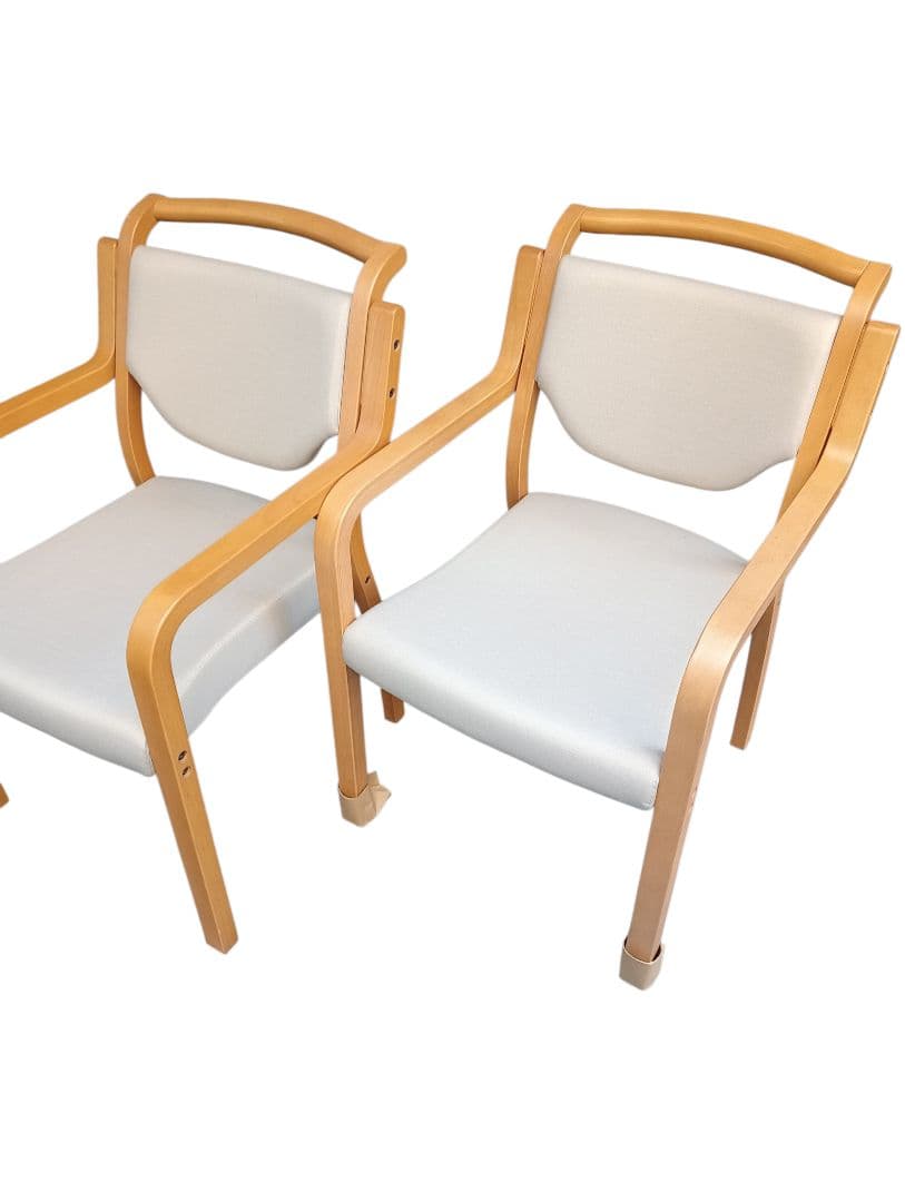 木製スタッキングチェアLION天然木2脚 - メルカリ