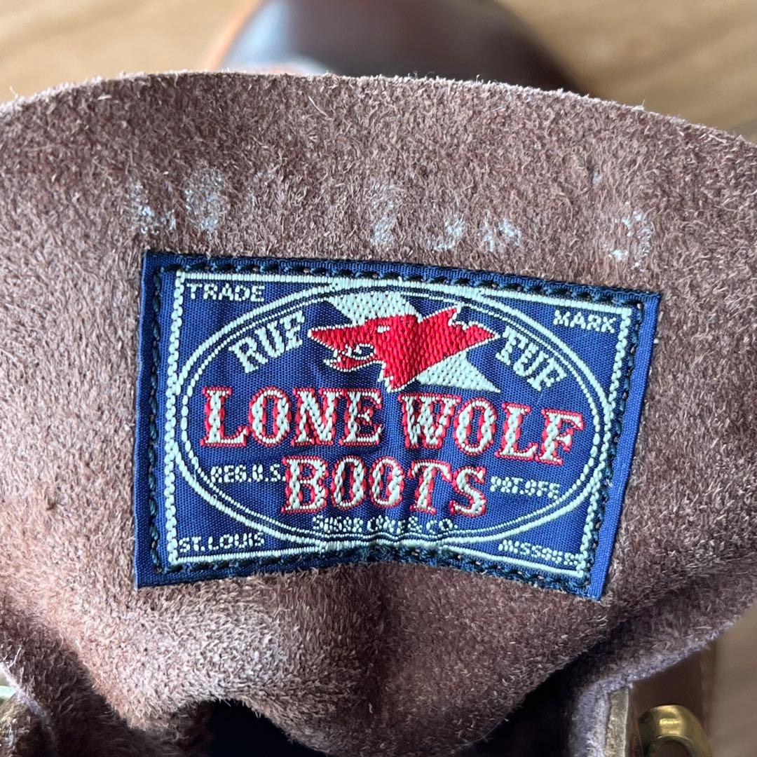 新品同様】ロン・ウルフLONEWOLF ワイヤーマンブーツ サイズ9 ブラウン