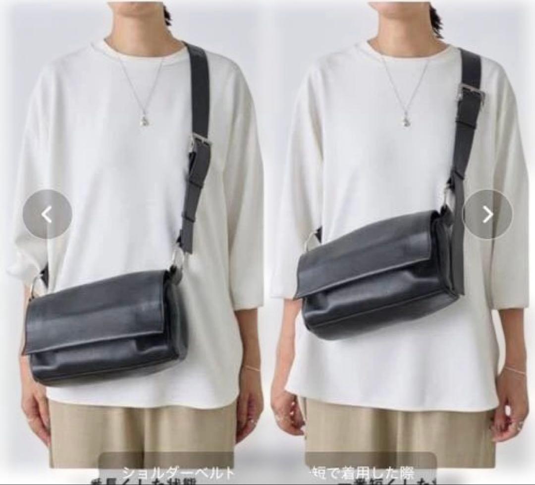 BEARDSLEY 《本革》レザーボディバッグ ショルダーベルト(ドット)付き