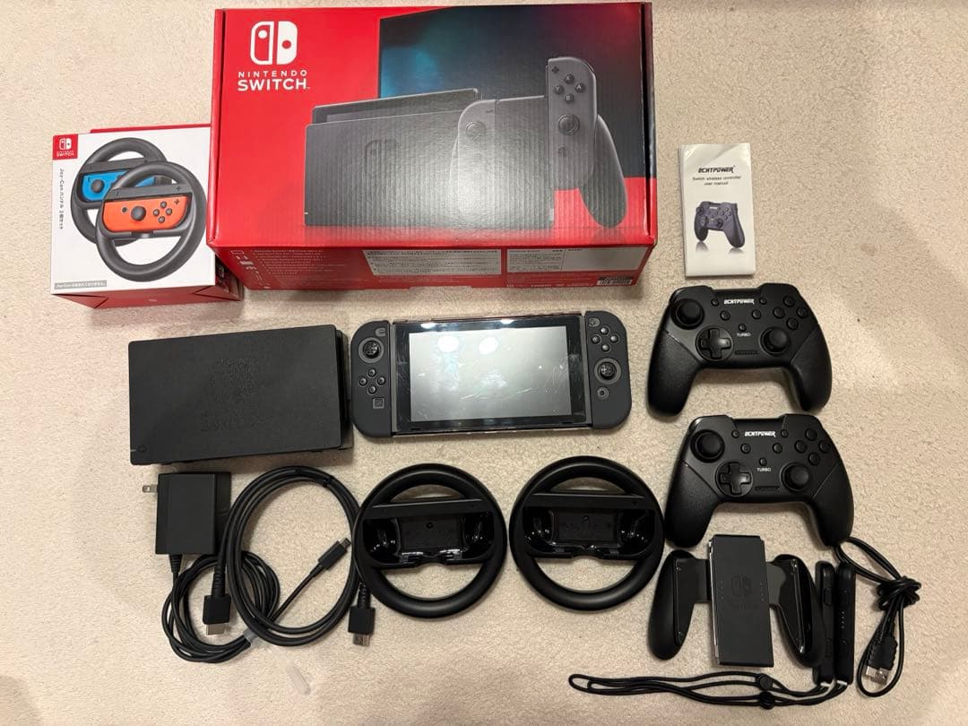 Switch本体グレー JoyConハンドル&コントローラー2つ&スタンド等付属 Amazon.co.jp: test2 : ゲーム