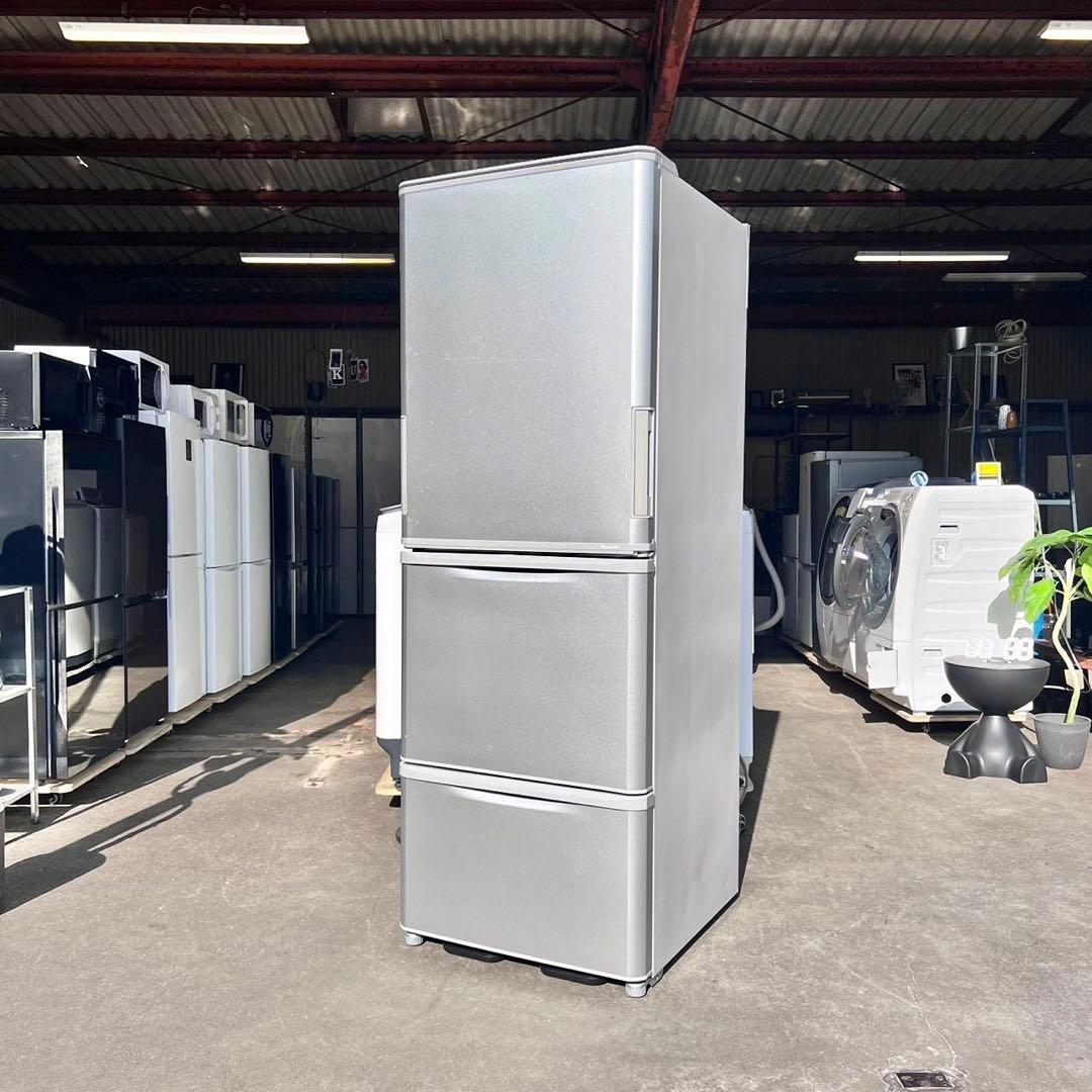 設置まで✨ SHARP どっちもドア冷蔵庫 350L 2021年製 シャープ SHARP 冷蔵庫 3ドア どっちもドア(両開き) 350L SJ-GW35H-R