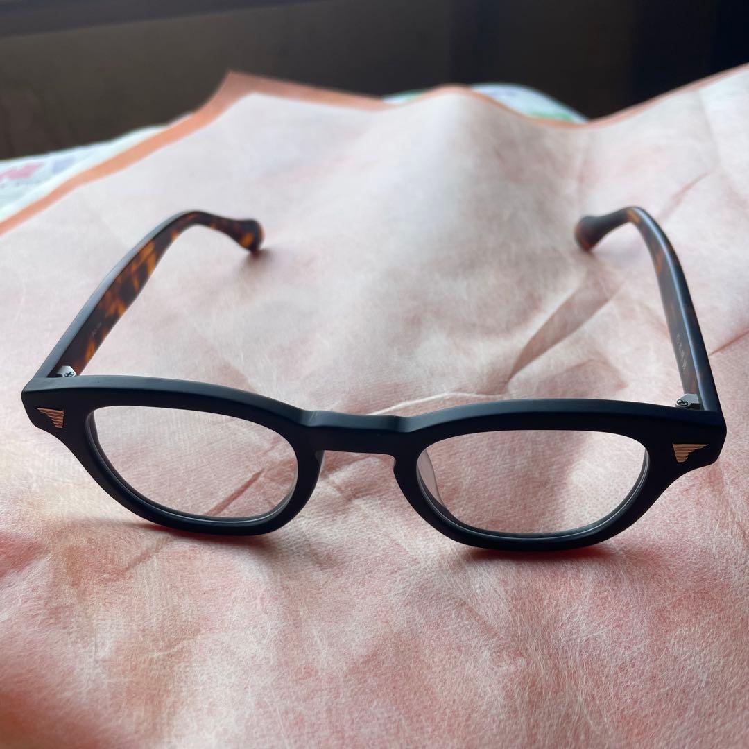 新品未使用】杉本圭 べっ甲フレーム マット 鯖江産メガネ ブラウンSU