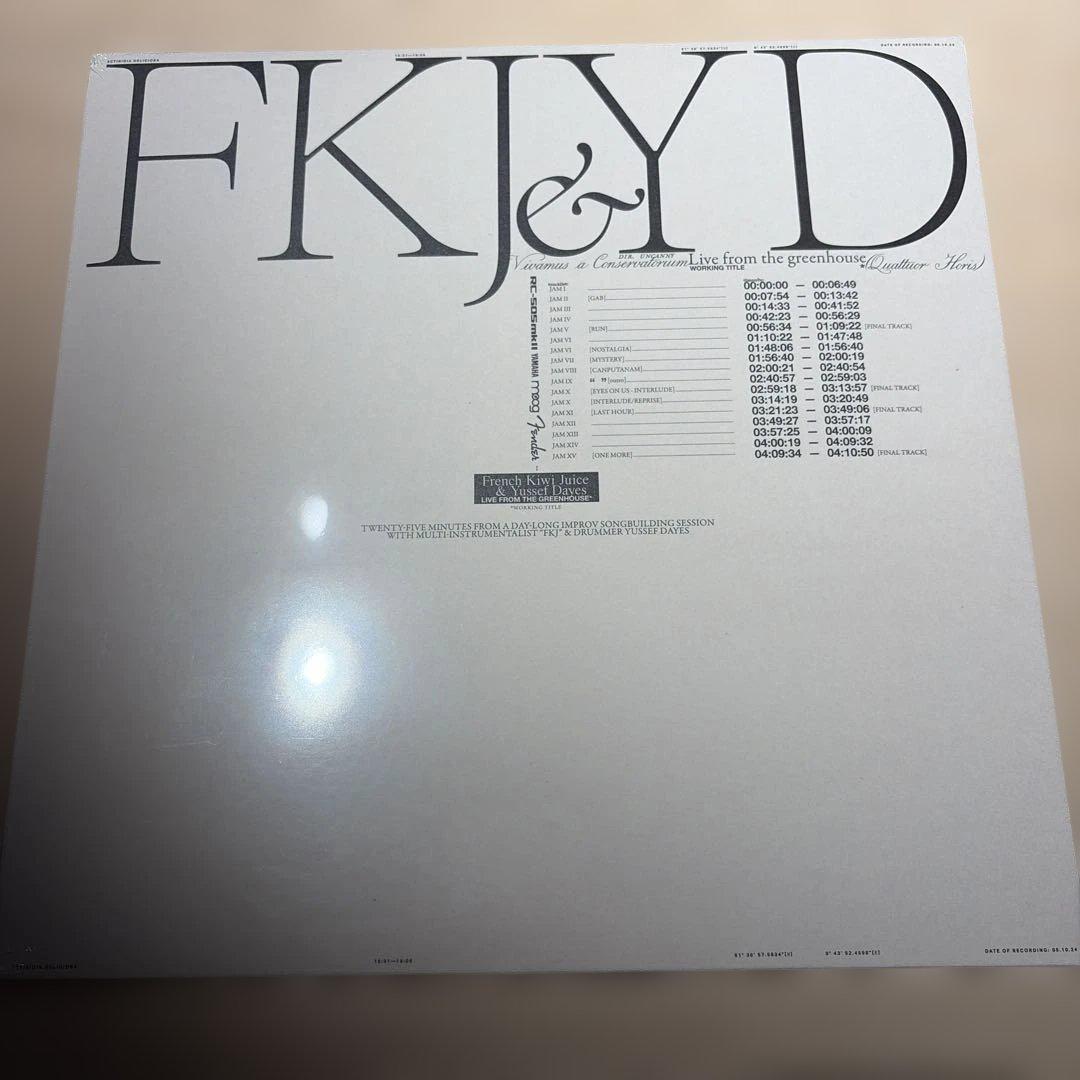 [レコード] FKJ yussef dayes live LP FKJ and Yussef Dayes - Live From The Greenhouse | Rough Trade