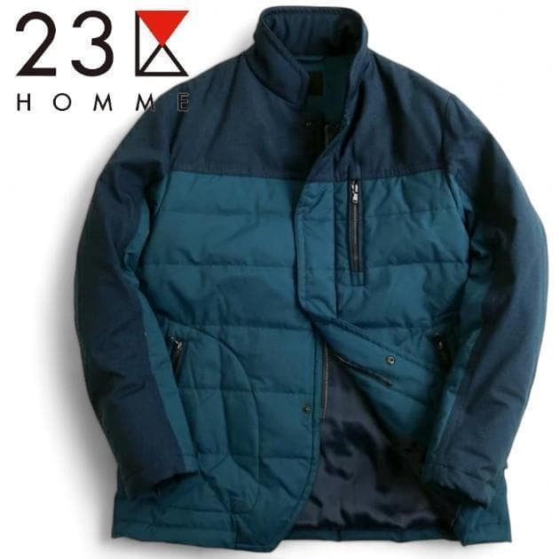 23区 HOMME PERTEX ナイロン混 ダウンジャケット ブルゾン 46 - メルカリ