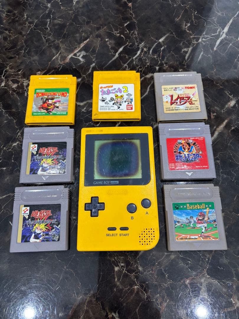 ゲームボーイ ポケット イエロー 本体 + ゲームソフト 7本セット