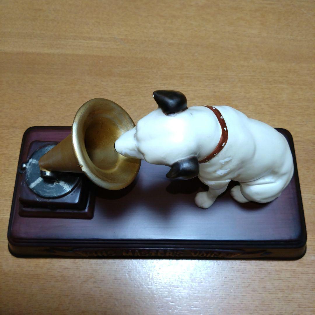 昭和レトロ】◇ビクター犬◇蓄音機とニッパー台座付◇陶器製◇超稀少