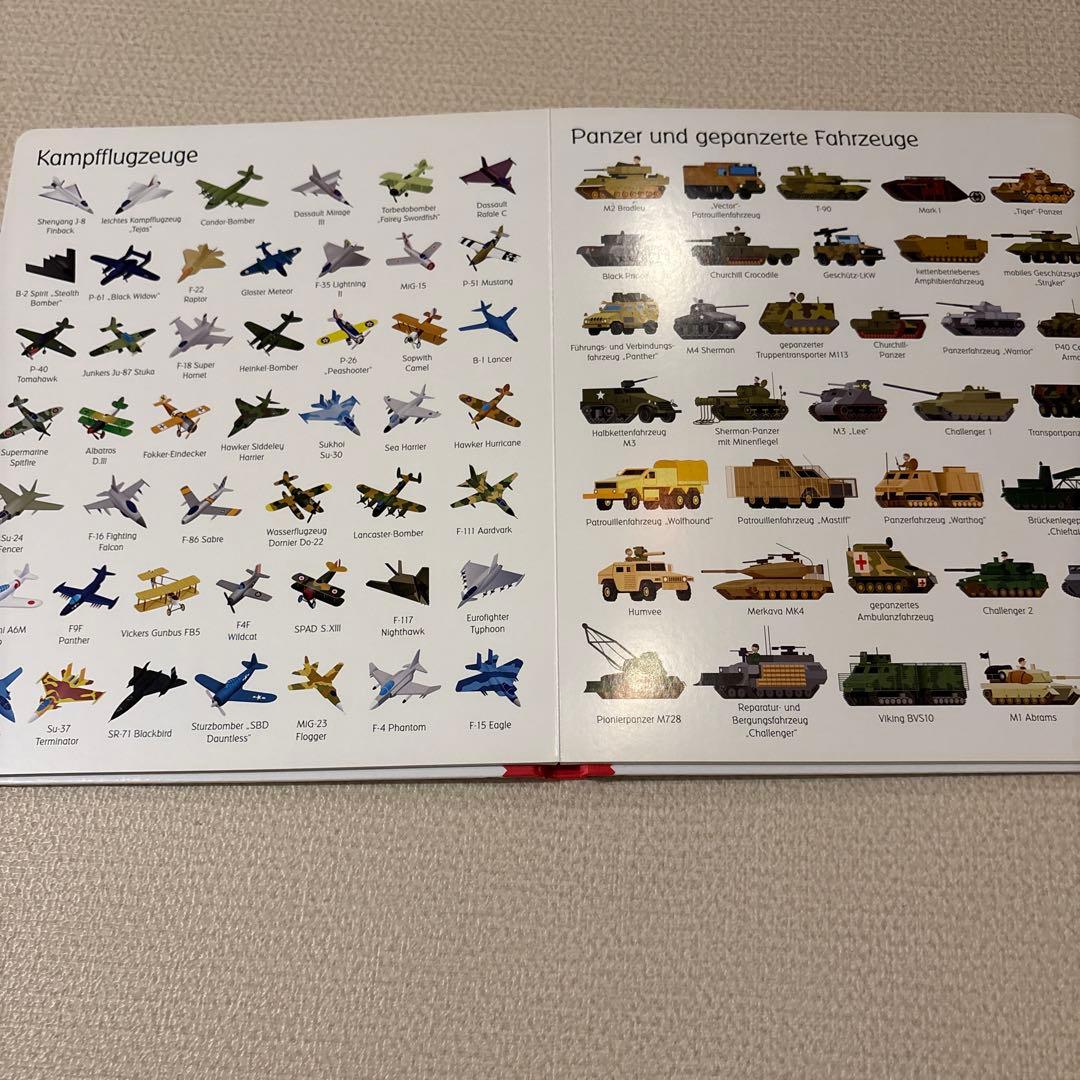 ドイツ語】Usborne絵本3冊セット 1000 たべもの のりもの どうぶつ