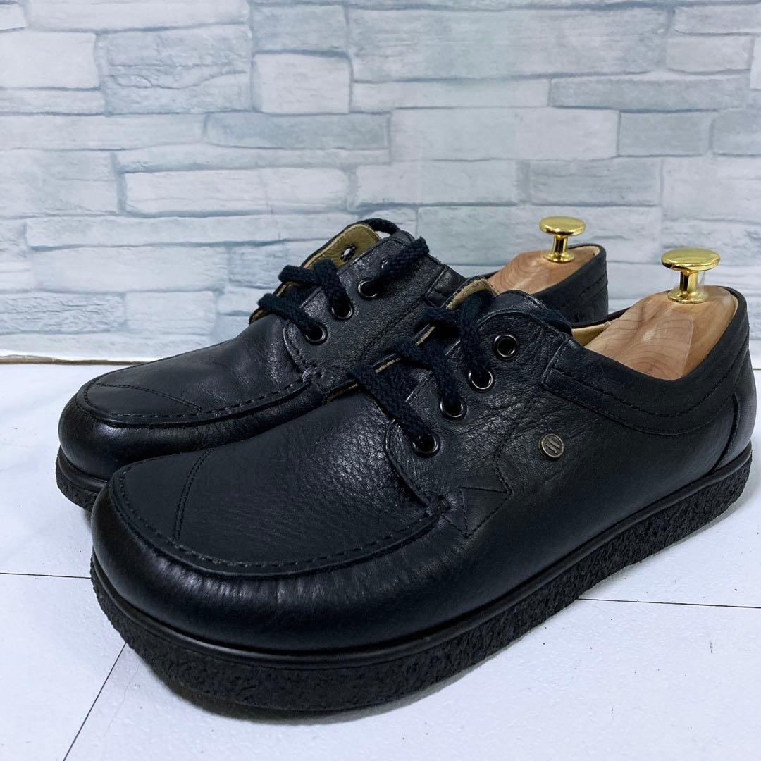 極美品 ヤコフォーム コンフォートシューズ 健康靴 本革 黒 26.5 338