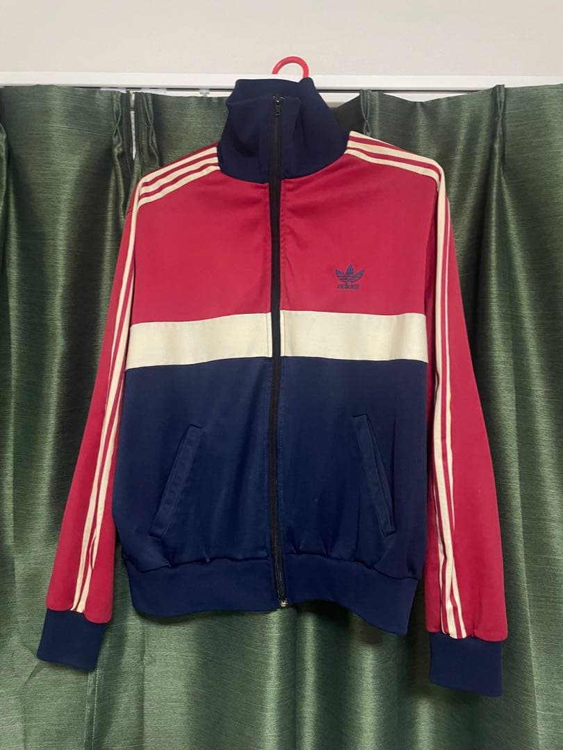 希少】 70s デサント製 adidas 刺繍ロゴ トラックジャケット - メルカリ