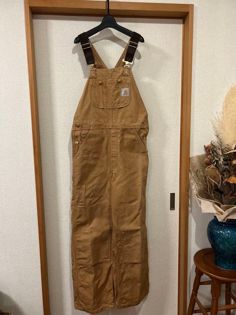 Carhartt ベージュオーバーオール30x30 Carhartt（カーハート） オーバーオール 30inch ベージュ メンズ