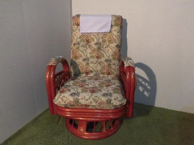 アウトレット【送料無料】高級ラタンギア式リクライニング回転座椅子【ミドルタイプ】 直送】 籐ギア回転座椅子 ミドルタイプ｜nihonchokuhan(日本直販)通販