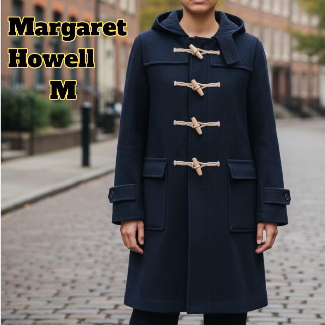 MHL. ロングダッフルコート ウール トグル M ネイビー　通勤　通学 LONDON TRADITION ロンドントラディション DUFFLE COAT ダッフルコート