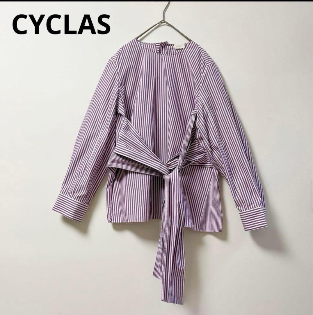 お値下げ】シクラス ブラウス36 ストライプシャツ - メルカリ