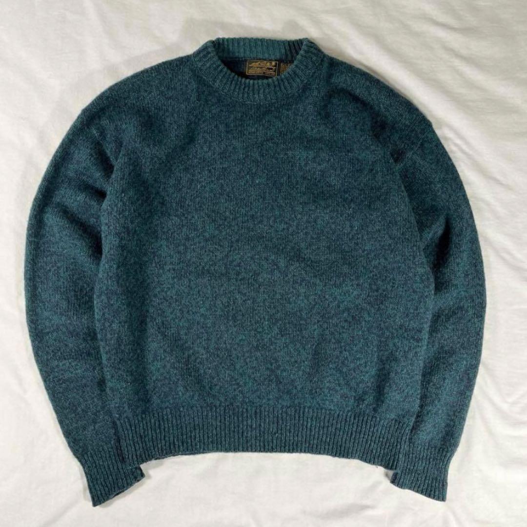 usa製80s-90s 黒タグ エディーバウアー ニット セーター 緑 - メルカリ