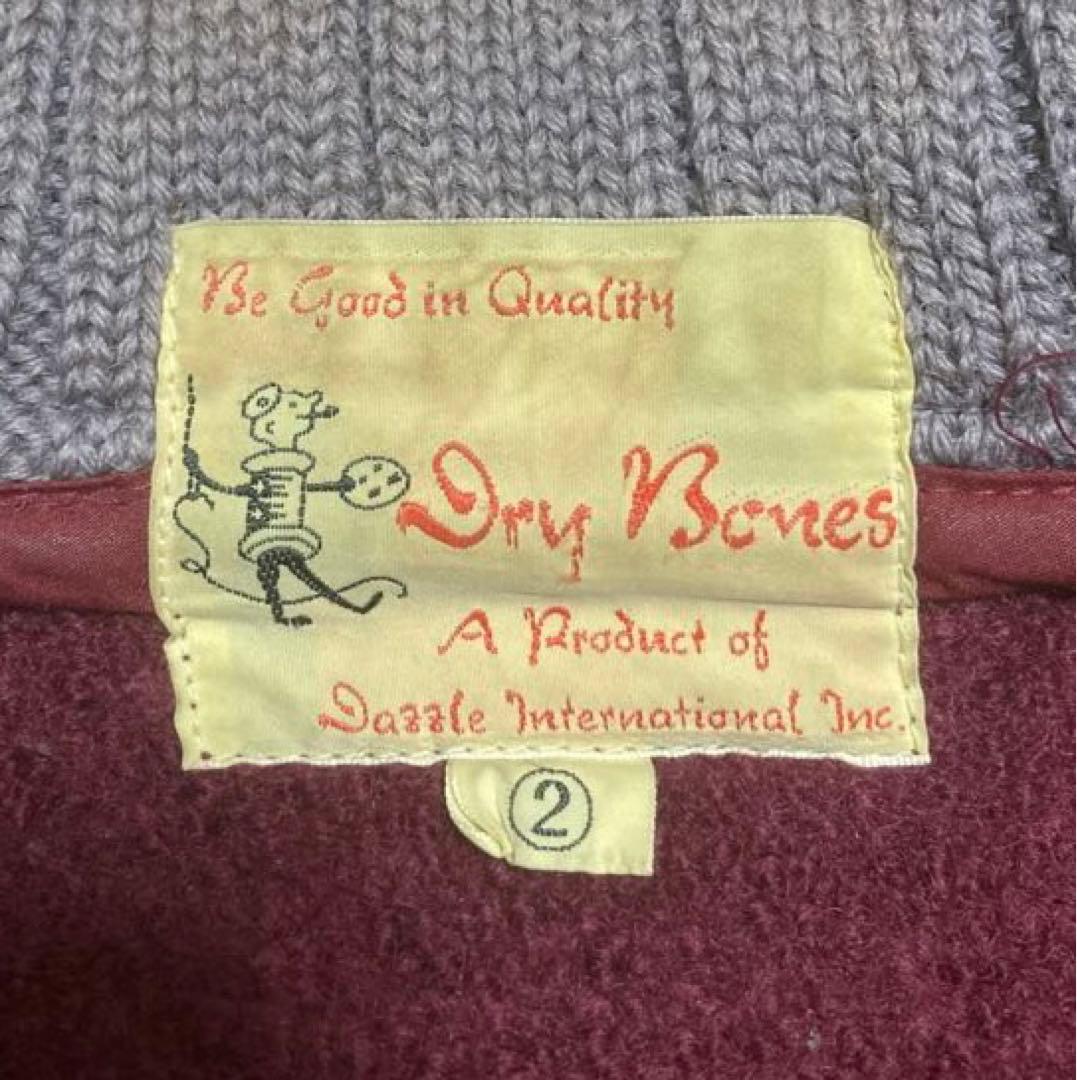 美品 90s 初期タグ Dry Bones ドライボーンズ ウール スタジャン