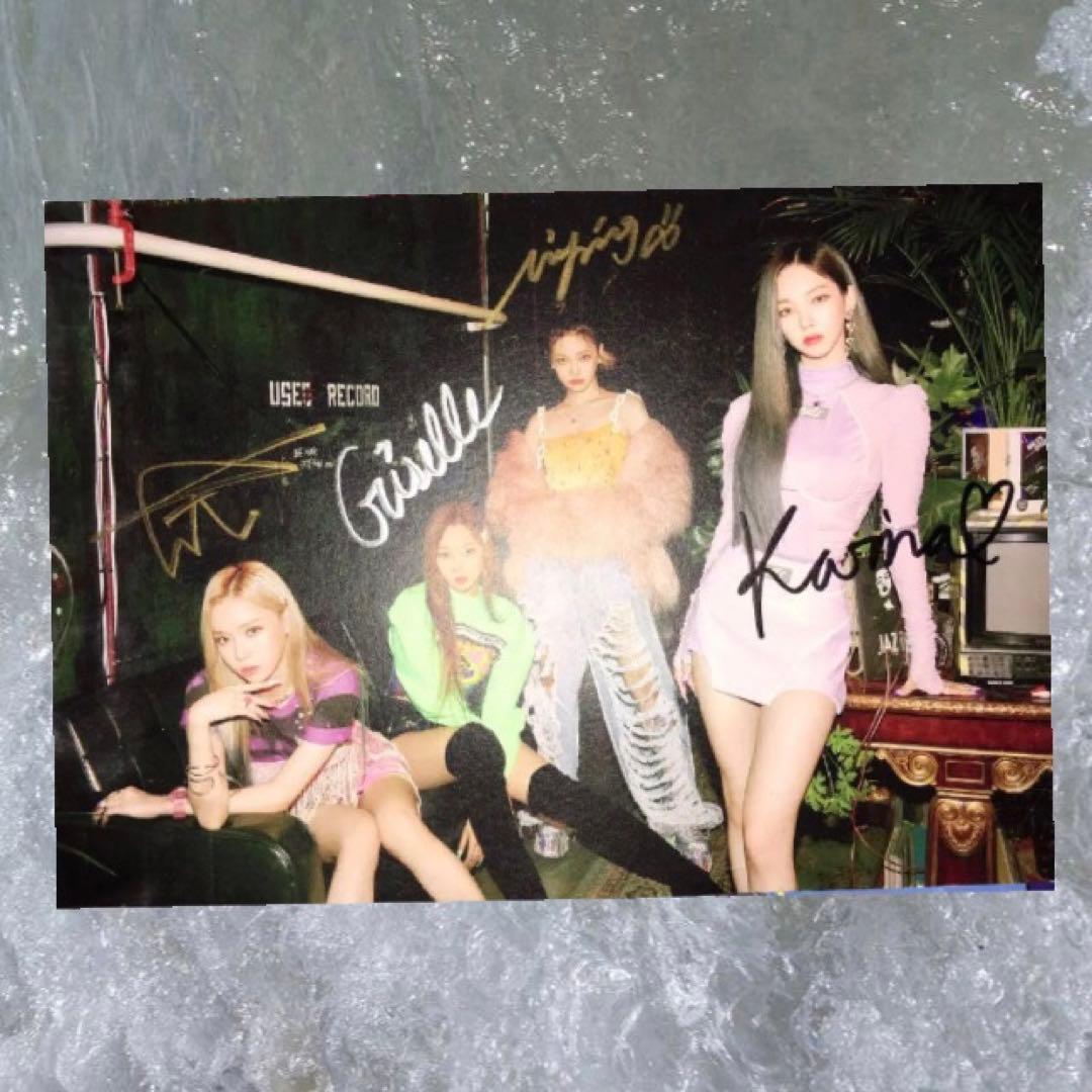 aespa エスパ直筆サイン LINEMUSIC ラインミュージック LINE MUSICプレミアムユーザー限定キャンペーン】aespaの新曲