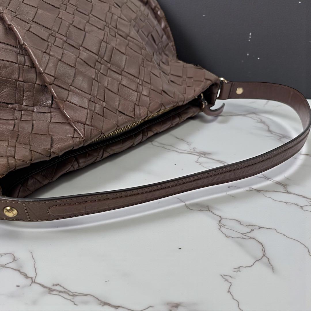 《入手困難》Max Mara ワンショルダー バック イントレチャート レザー