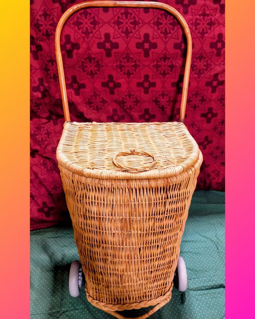アンティーク ラタン 籐 キャリーバスケット キャリーバッグ カート 楽天市場】【最大6,000円クーポン配布中】キャリーカート キャリー