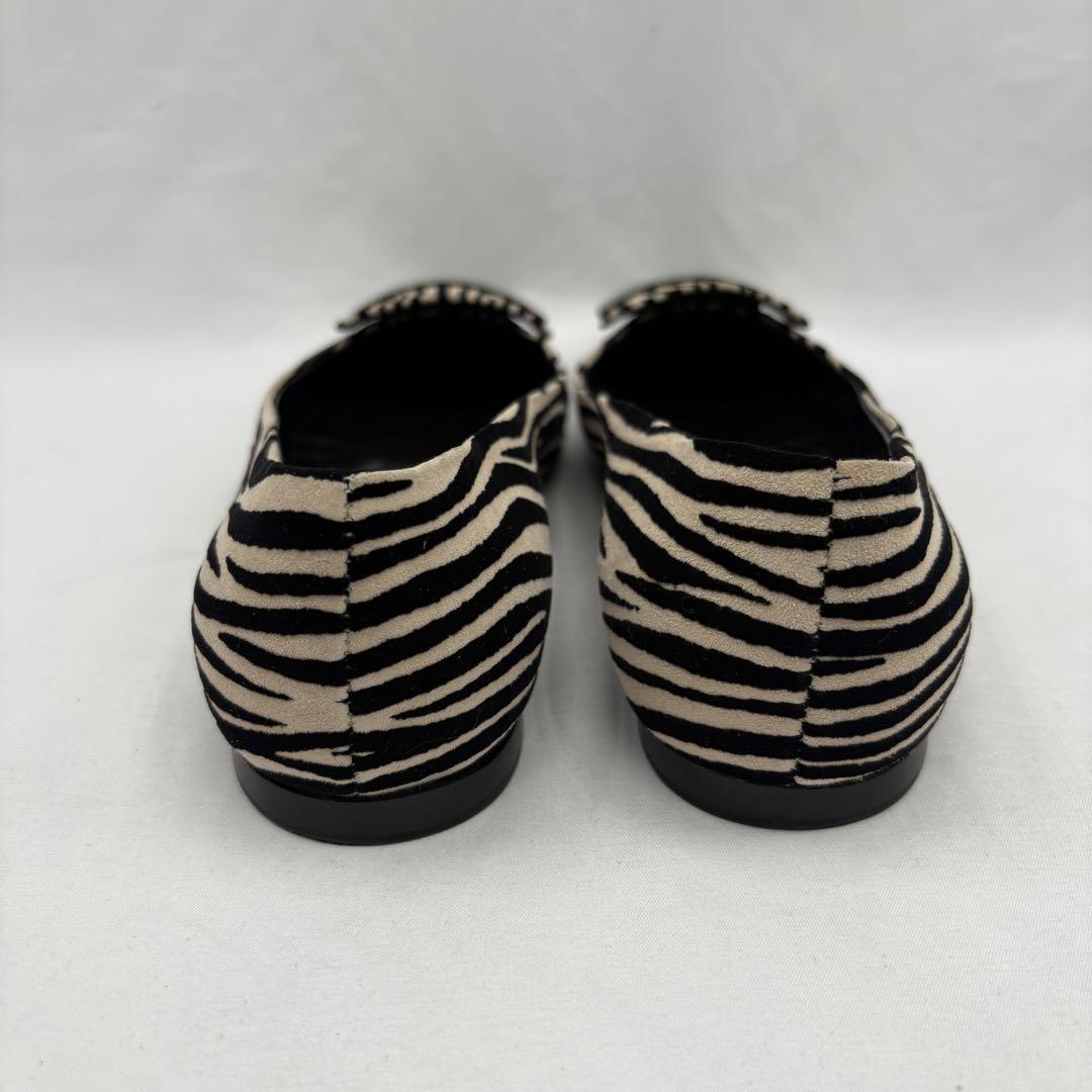 美品】セルジオロッシ sr1 ゼブラ プレート フラットシューズ 総柄
